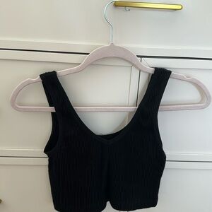 ribbed black tank